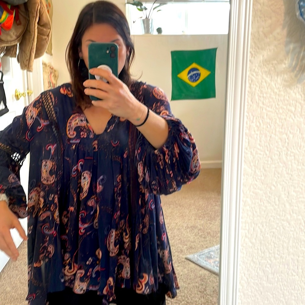 Free People paisley print shirt/dress